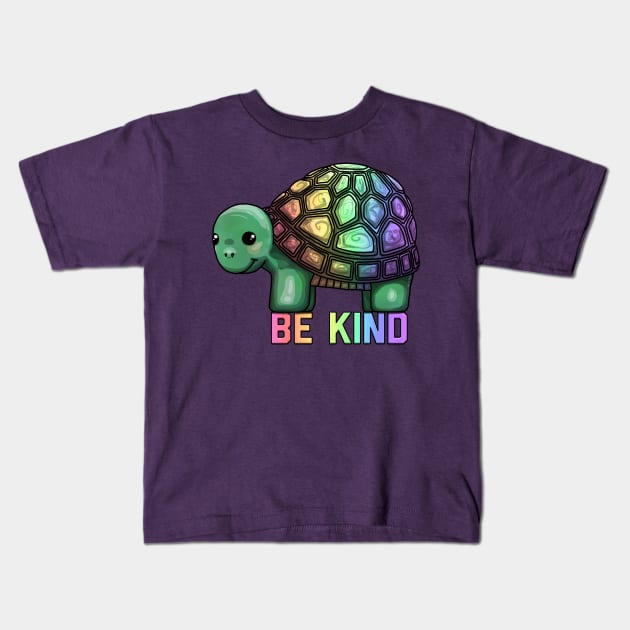 Be Kind Turtle Kids T-Shirt by Art by Veya